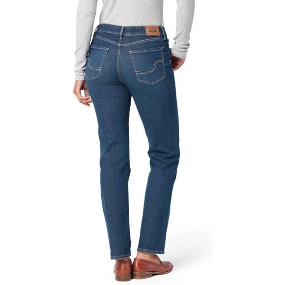 Women's Gold Totally Shaping Straight Jeans Plus Size Mid-Rise Stretch Denim - Picture 3 of 6